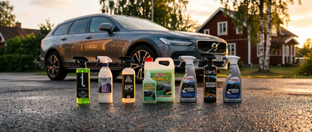 Interiörrengöring bäst i test 2026: 7 medel för plast, textil och skinn